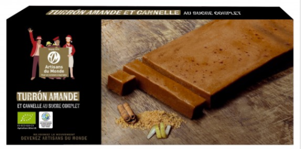 turron amande cannelle bio nature de la mini entreprise du lycée Sainte Philomene